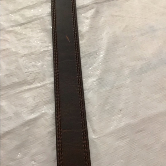 Unisex Columbia Leather Belt SZ 34, Waist 32/33.5 Brown, Distressed look - Picture 10 of 13